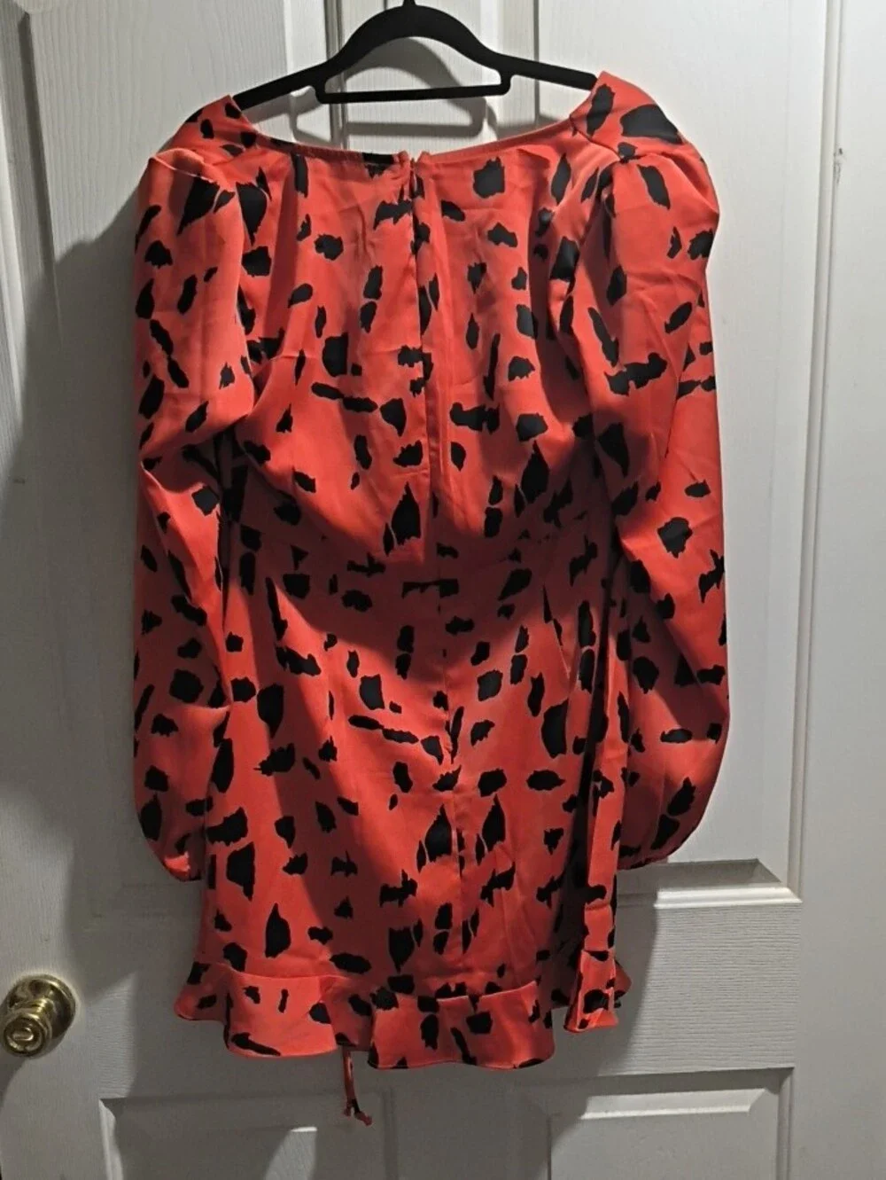 Fashion Nova Orange and Black Cutout Satin Mini Dress - Picture 4 of 4